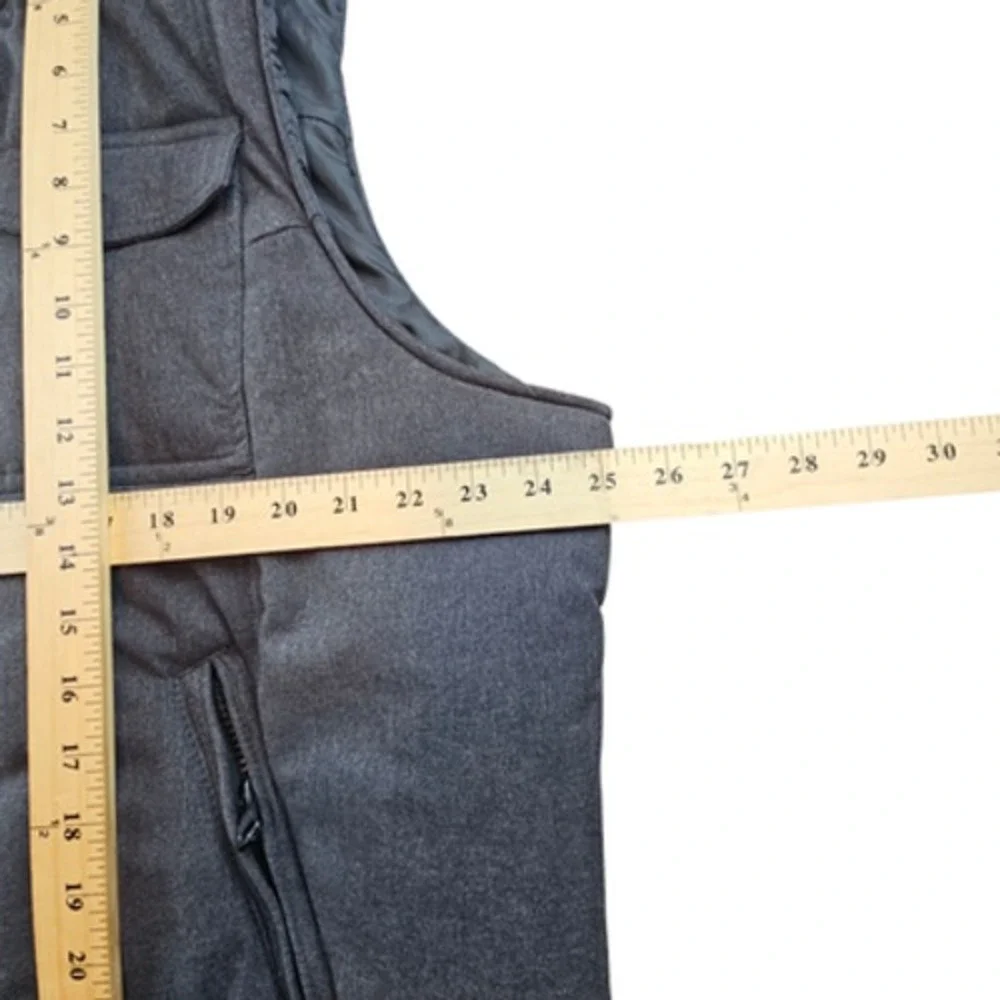 Levis‎ Vest Mens 2XL Gray Puffer Quilted Sleeveless Full Zip Pockets Jacket